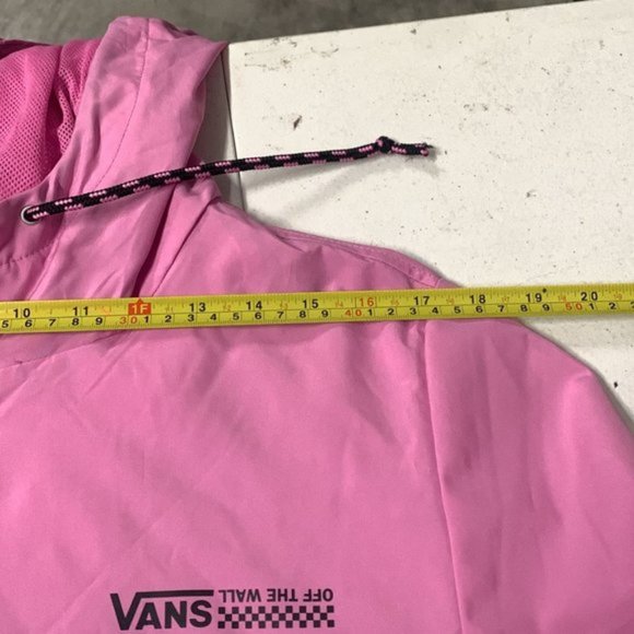 VANS Kastle Turvey Windbreaker Fuchsia Pink Women Zip Hooded Jacket VN0A4CWTUNU - Picture 3 of 13
